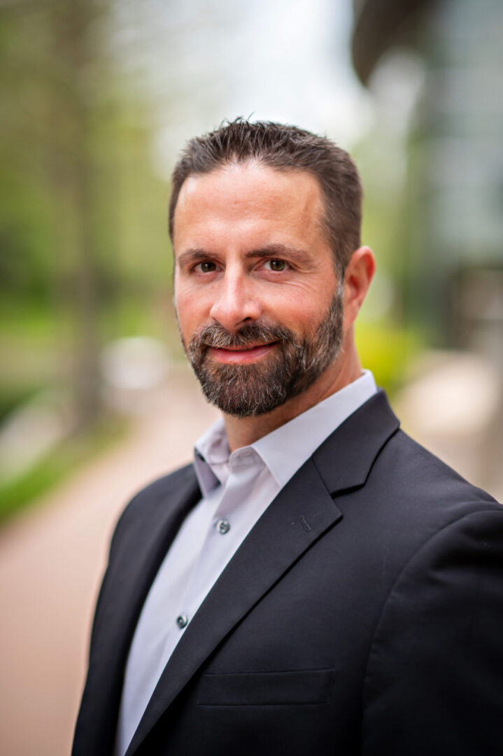 Bearded man in business attire
