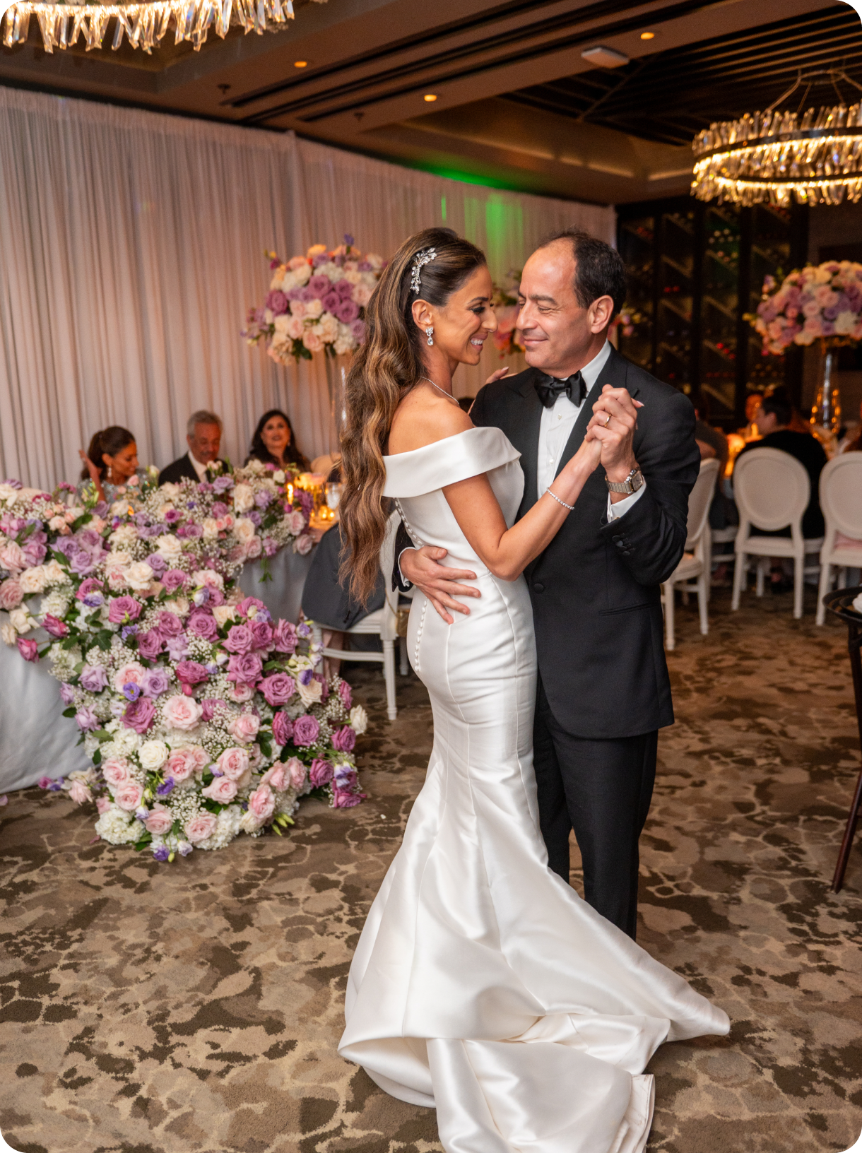 Romantic wedding dance moment